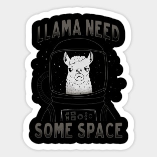 Llama Need Some Space Sticker